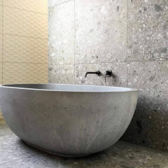 betona vannas, concrete baths